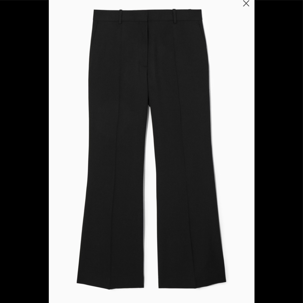Women's Black Tailored Flare Pants